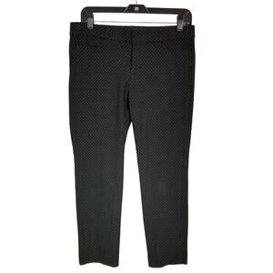 Banana Republic Women's Sloan Black White Mid Rise Ankle Pants Size 4